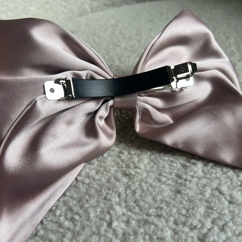 Cubic Zirconia Hair Bow Clip - Picture 2 of 8